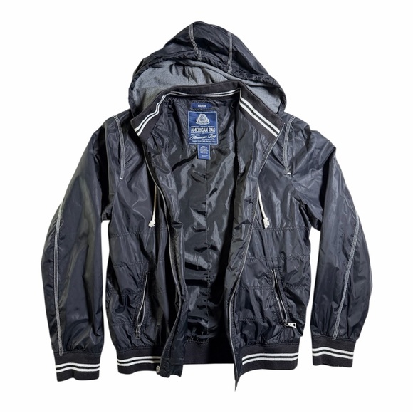 American Rag Other - American Rag Men's Black Hooded Windbreaker